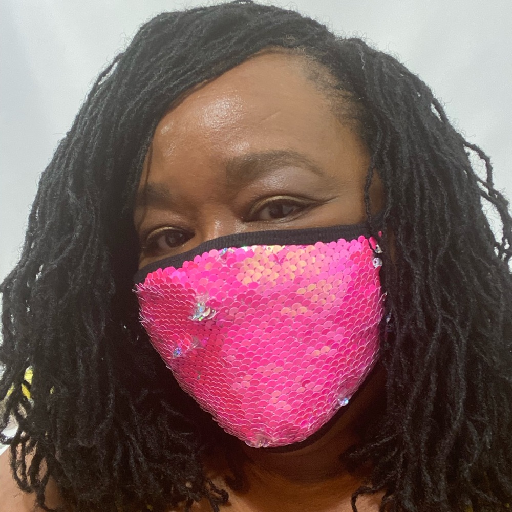 Pink Sequin Sexy Mask Face Cover Pride New